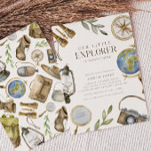 我々の小さな探検家 |アドベンチャーが赤ちゃんシャワーを待つ 招待状