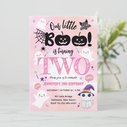 我々の小さな本は二つになった |ハロウィーン誕生日 招待状 (スタンド正面)