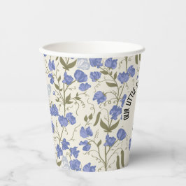 我々の小さな甘いエンドウ豆が一つ回っている 紙コップ