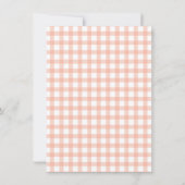 我々の小さな甘いピーチワンベビーファースト誕生日 招待状 (裏面)