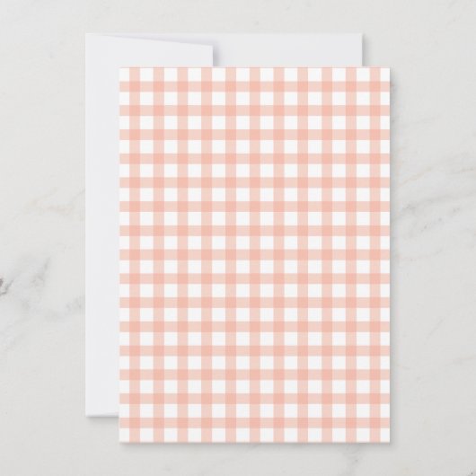 我々の小さな甘いピーチワンベビーファースト誕生日 招待状 (裏面)