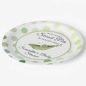 我々の小さな甘い豆はほとんどここにシャワー ペーパープレート (アングル)