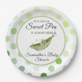 我々の小さな甘い豆はほとんどここにシャワー ペーパープレート (正面)