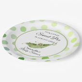 我々の小さな甘い豆はほとんどここにシャワー ペーパープレート (アングル)