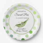 我々の小さな甘い豆はほとんどここにシャワー ペーパープレート (正面)
