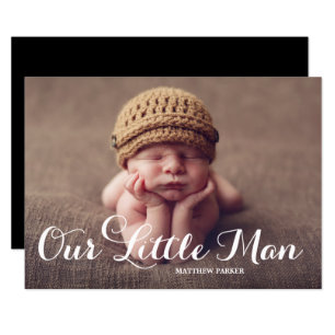 我々の小さな男 誕生の告知 案内状