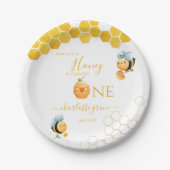 我々の小さな蜂蜜は一つの蜂のパーティーを回している ペーパープレート (正面)