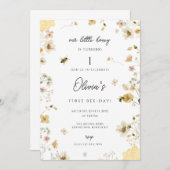 我々の小さな蜂蜜は一つの蜂の招待を回している 招待状 (正面/裏面)