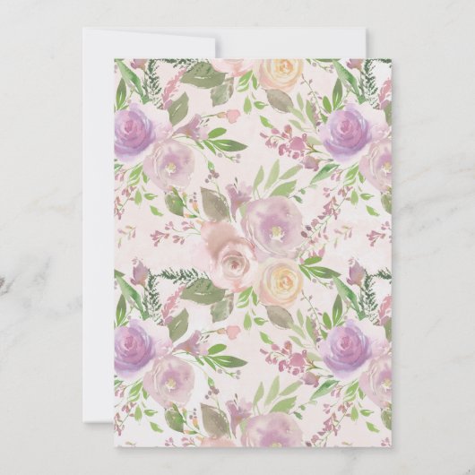 我々の小さな蝶が一歳の誕生日を迎える 招待状 (裏面)