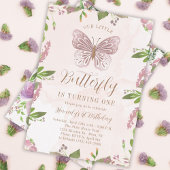 我々の小さな蝶が一歳の誕生日を迎える 招待状