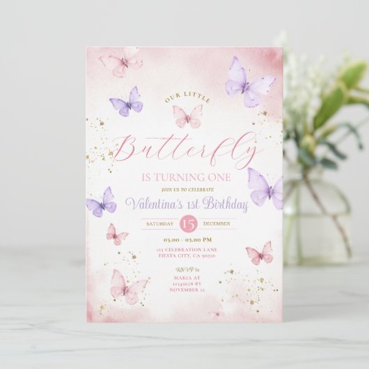 我々の小さな蝶はピンクと紫を一つ回している 招待状 (スタンド正面)