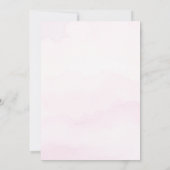 我々の小さな蝶 |ピンクパープルガール誕生日 招待状 (裏面)