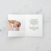 我々の小さな豆を紹介！誕生発表 カード (内部)