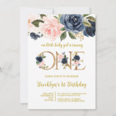 我々の小さな赤ん坊の女の子はONE招待状 招待状 (正面)