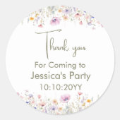 我々の小さな野花が一つになって感謝する ラウンドシール (正面)