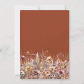 我々の小さな野花の秋フローラ赤ちゃんシャワー 招待状 (裏面)