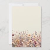 我々の小さな野花の秋フローラ赤ちゃんシャワー 招待状 (裏面)