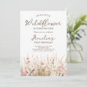 我々の小さな野花ガールファースト誕生日 招待状 (スタンド正面)