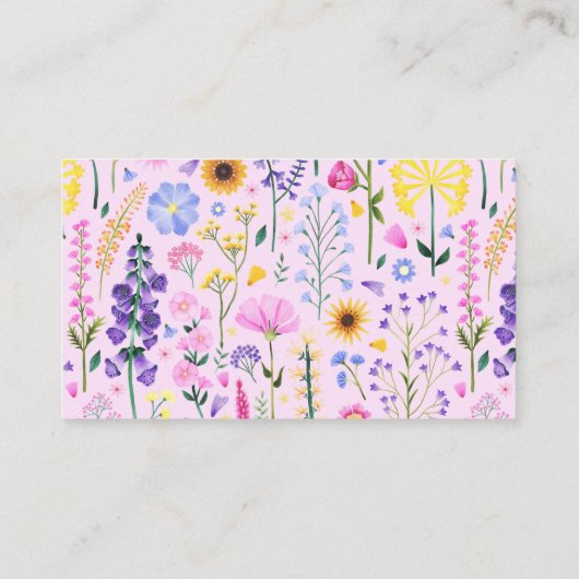 我々の小さな野花ギフトレジストリ エンクロージャーカード (裏面)