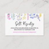 我々の小さな野花ギフトレジストリ エンクロージャーカード (正面)