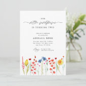 我々の小さな野花牧草地縁ど誕生日 招待状 (スタンド正面)