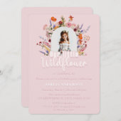 我々の小さな野草のエレガント誕生日 招待状 (正面/裏面)