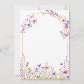 我々の小さな野草のフローラの赤ちゃんシャワー 招待状 (裏面)