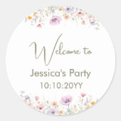 我々の小さな野草の旋盤にようこそ ラウンドシール (正面)