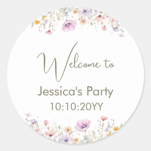 我々の小さな野草の旋盤にようこそ ラウンドシール (正面)