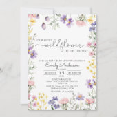 我々の小さな野草植物性の赤ちゃんシャワー 招待状 (正面)