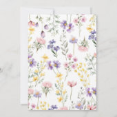 我々の小さな野草植物性の赤ちゃんシャワー 招待状 (裏面)