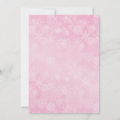 我々の小さな雪の結晶 | ガールファースト誕生日 招待状 (裏面)