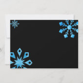 我々の小さな雪片が到着した出産の告知 招待状 (裏面)