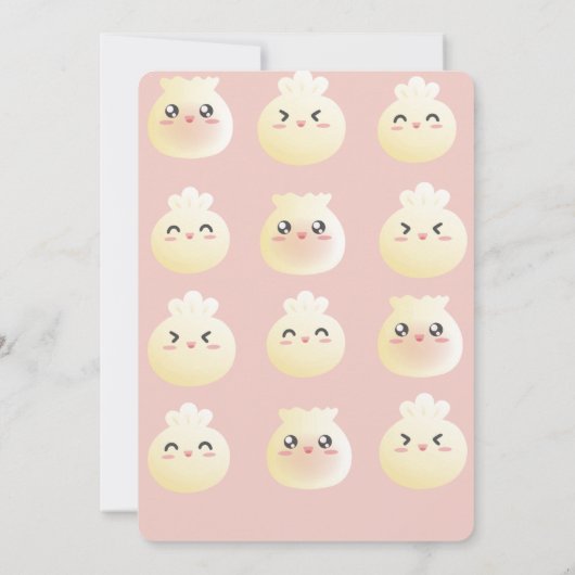 我々の小さな餃子はほとんど赤ちゃんシャワー 招待状 (裏面)