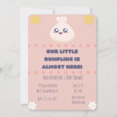 我々の小さな餃子はほとんど赤ちゃんシャワー 招待状 (正面)