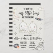 我々の小さなBOOSがワンハロウィーン誕生日を回している 招待状 (正面/裏面)