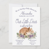 我々の小親愛さな鹿パープルフローラベビーガール (正面)