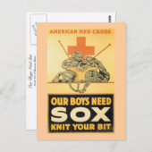 我々の少年たちはソックスが必要 ポストカード (正面/裏面)