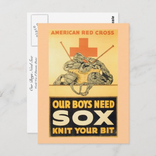 我々の少年たちはソックスが必要 ポストカード (正面/裏面)