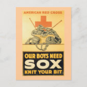 我々の少年たちはソックスが必要 ポストカード (正面)