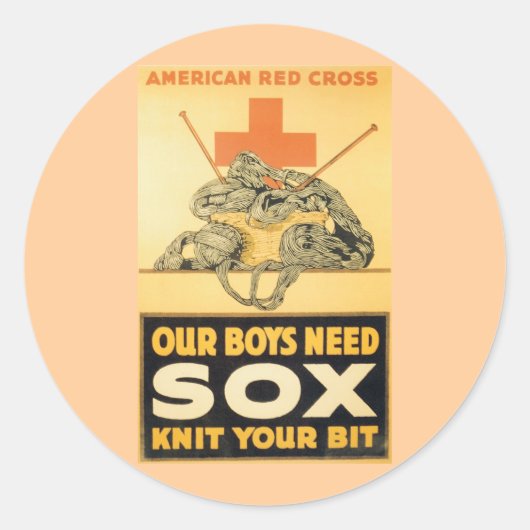 我々の少年たちはソックスが必要 ラウンドシール (正面)