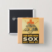 我々の少年たちはソックスが必要 缶バッジ (正面&裏面)