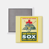 我々の少年たちはソックスを必要とする~ヴィンテージ世界大戦1 マグネット (正面/裏面)