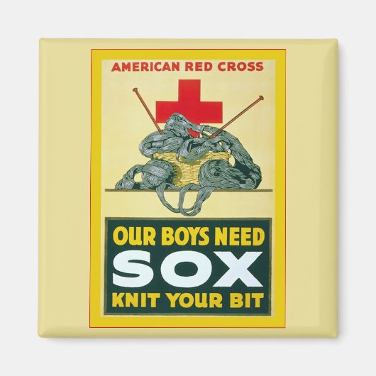 我々の少年たちはソックスを必要とする~ヴィンテージ世界大戦1 マグネット (正面)