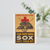 我々の少年たちはソックス赤十字世界大戦が必要2 ポストカード (スタンド正面)