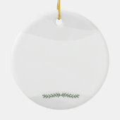 我々の居心地の良いクリスマスウィンターログキャビン セラミックオーナメント (裏面)