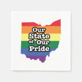 我々の州のプライド |オハイオ スタンダードカクテルナプキン (正面)