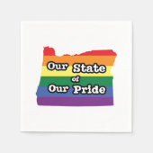 我々の州のプライド |オレゴン スタンダードカクテルナプキン (正面)