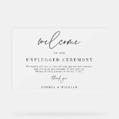 我々の差し込まれていない式への霜の降りた結婚歓迎 アクリルサイン (正面)