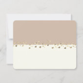 我々の得グリッターハートフォトアーモンド金ゴールド 招待状 (裏面)